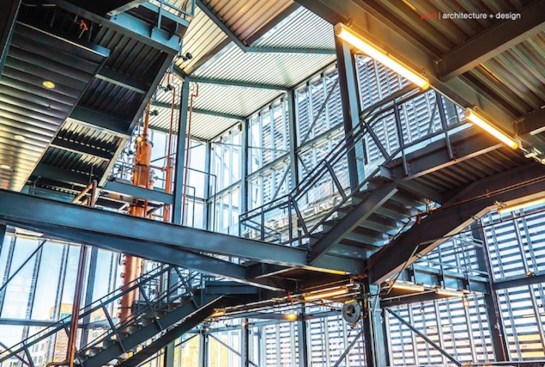 The distillery design’s narrative examines two paths – one for workers and another for visitors -- and where they intersect and diverge from one another. The building was designed around the two.