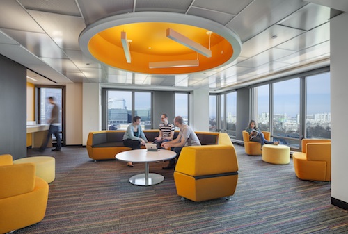 MassArt Student Residence Hall Lounge