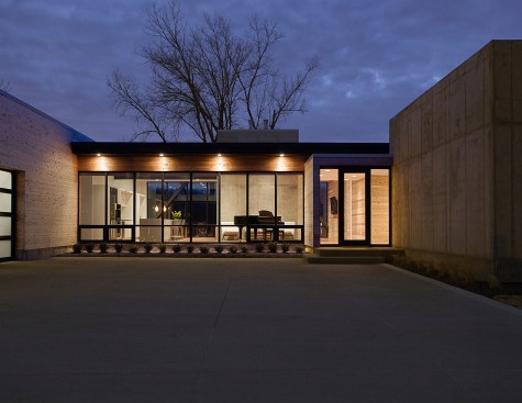 Exterior view looking north