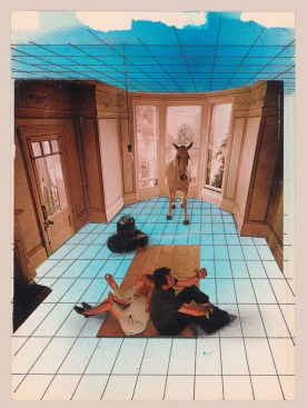 Collage of a horse for the film "Supersuperficie" ("Supersurface") (later excluded from film), 1972