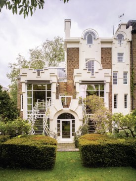 The Garden façade of the Cosmic House.