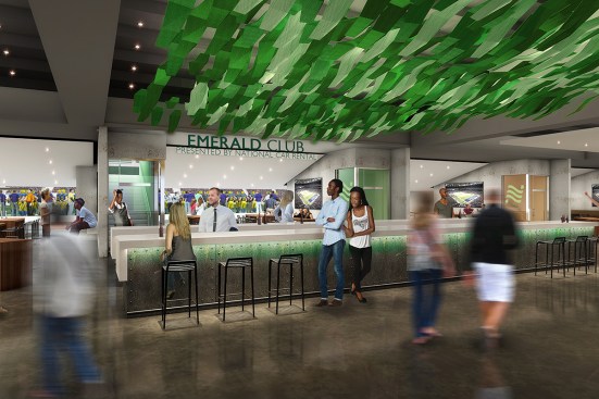 Rendering of field level club.