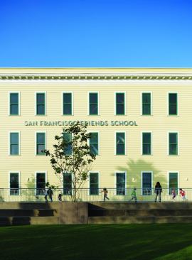 The new 80,000-square-foot San Francisco Friends School turned an old jeans factory into a sustainable learning environment for children.