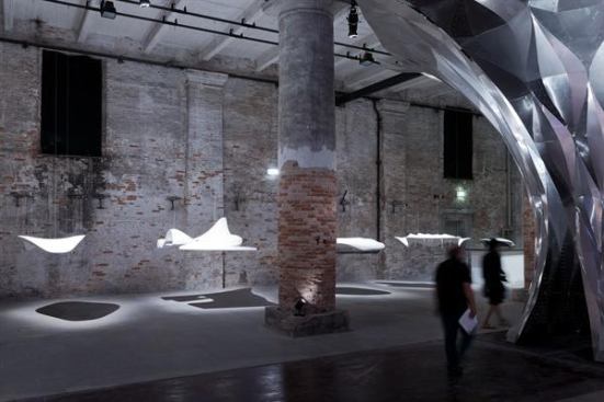 Zaha Hadid's "Arum" installation at the 13th International Architecture Exhibition at the 2012 Venice Biennale.