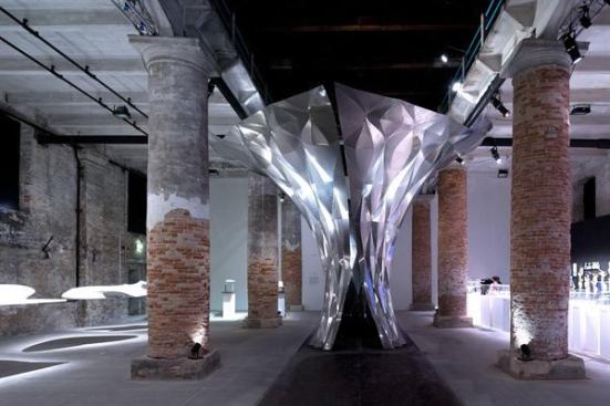 Zaha Hadid's "Arum" installation at the 13th International Architecture Exhibition at the 2012 Venice Biennale.