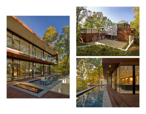 The entry court is well-considered outdoor room which provides a nice a sense of arrival to the compound.