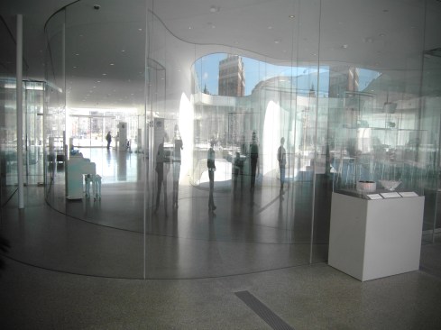 Inside SANAA's Glass Pavilion.