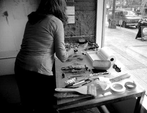 Artist Residency: Mary Ann Peters, June–September 2011  "As co-residents of the space, a natural dialogue started to happen between Mary Ann and the students," Murray says. "You could really see how an artist’s thought and work process and generous spirit added insight and energy into the students’ work."
