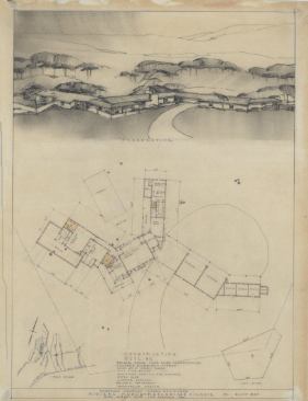 Cliff May, Proposed Monterey Ranch residence for Riviera Ranch, 1939