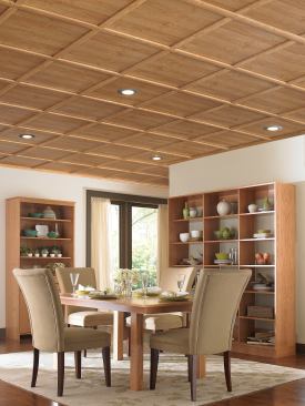 Woodtrac Ceiling system featuring the Tear Drop molding