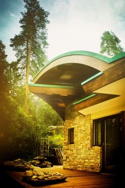 Summer 2012 - Stonework on north side of guest house.