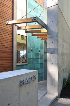 Hansen Road House copper patina entryway