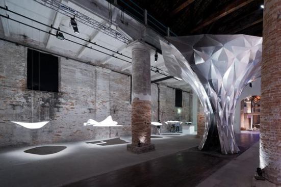 Zaha Hadid's "Arum" installation at the 13th International Architecture Exhibition at the 2012 Venice Biennale.