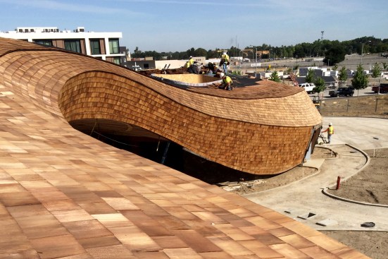 Class A untreated cedar shingles clad the structure