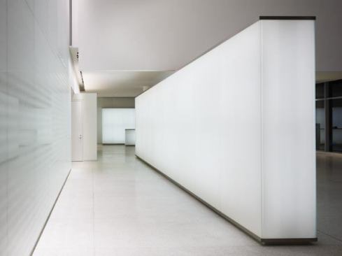 The lobby’s rear passageway.