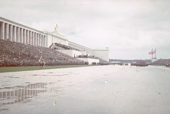 The Zeppelinfeld on the Nuremberg parade grounds, which Albert Speer designed before World War II.