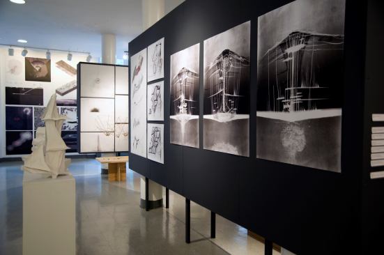 A selection of M. Arch II works on display in the gallery.