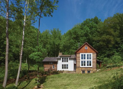 Salvage Beauty  Custom Home November/December 2011  Architect: Bonstra | Haresign Architects, Washington, D.C.; Builder: Timberbuilt Construction, Flint Hill, Va.; Photography: Anice Hoachlander / Hoachlander Davis Photography&nbsp; The Hazel River Cabin in Rappahannock County, Va., consists of a 1794 log cabin, its 1856 clapboard addition, and a larger, 1840 log cabin that was moved from another site.