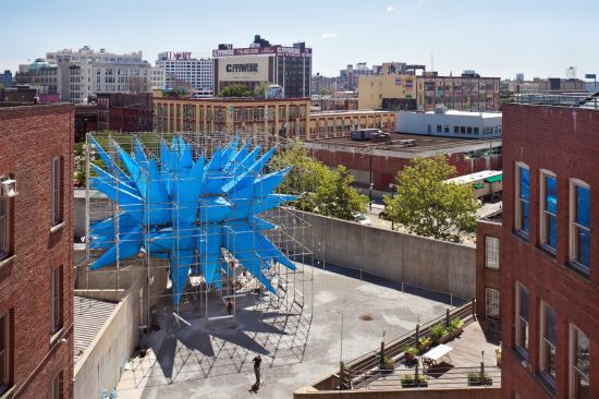 Wendy, designed by Young Architects Program winner HWKN, on display in the courtyard of MoMA PS1 in Long Island City, N.Y.