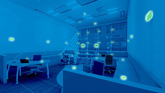 A rendering of the test room.