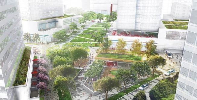 Proposed master plan for Silver Springs, Md, by Bing Thom Architects and Sasaki Associates