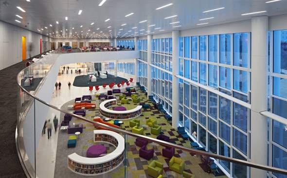 Interior, reading room. 