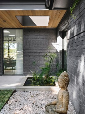 Entry Zen Garden with Skylight directly above