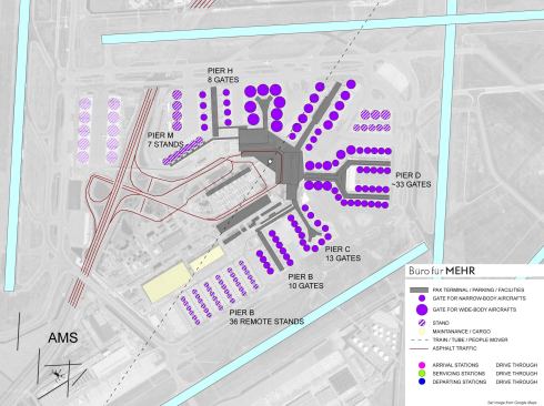In their study, B&uuml;ro f&uuml;r Mehr looks at Amsterdam's current layout...