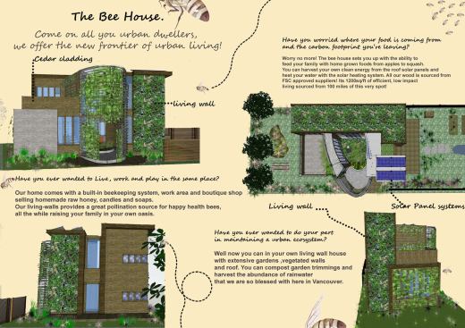 Innovation Prize - Bee House - concept board showing living wall