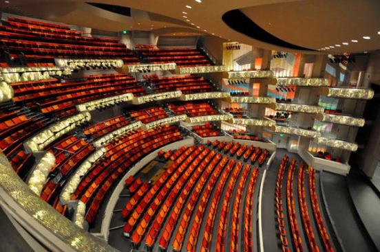 A view of the 1,800-seat Muriel Kauffman Theatre, home to the Kansas City Ballet and the Lyric Opera of Kansas City.