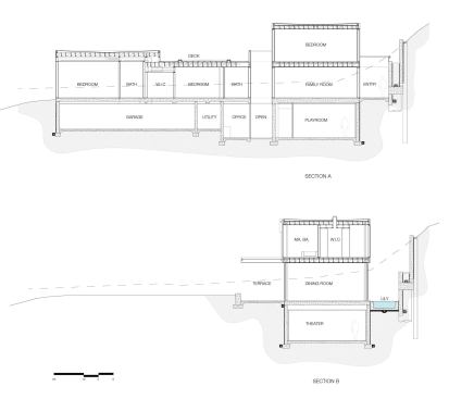 Section drawings of the home.