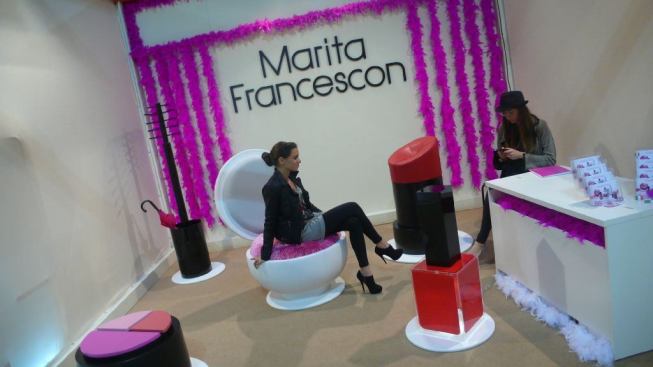 The younger crowd at SaloneSatellite were more quirkily inclined, viz. Marita Francescon's cosmetic collection.
