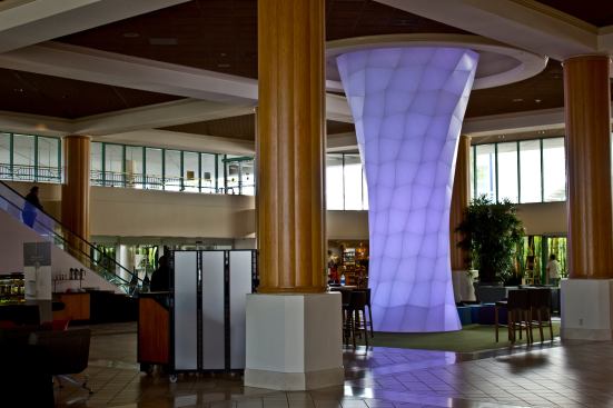 A Seeyond column at the Hyatt Long Beach