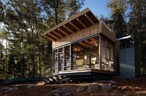 2011 CHDA  Cape Russell Retreat, Sharps Chapel, Tenn.  Accessory Building / Grand Award  Sanders Pace Architecture, Knoxville, Tenn.   The building is elevated a few feet to let rainwater flow underneath.