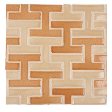 Fireclay Tile's Runway Collection, Chaine Homme in Bryce Canyon and Honeycomb.