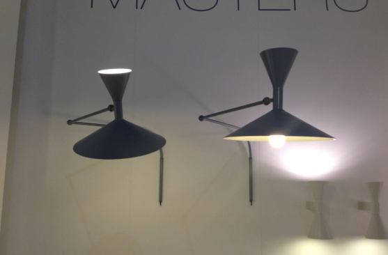 Lampes de Marseille, designed by Le Corbusier, in the "Masters" section of the Nemo-Cassina showroom.