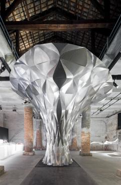 Zaha Hadid's "Arum" installation at the 13th International Architecture Exhibition at the 2012 Venice Biennale.