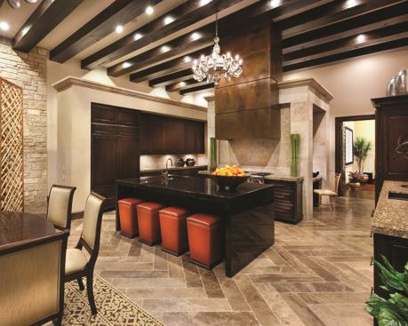 Custom copper hood. Project: Spanish Oaks Showcase, Austin, Texas; Designer/Fabricator: Luis Jauregui and Jim Gandy, Austin, Texas.