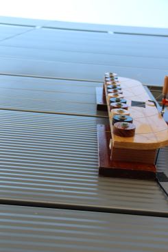 Detail of the installation at the AECOM-designed Van Nuys Flyaway.