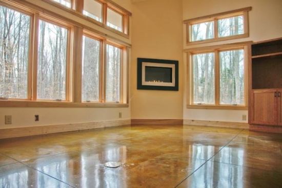 Polished concrete floors are low-impact.