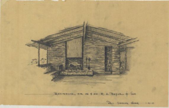 Paul Sterling Hoag, Residence for Mr. and Mrs. R.A. Bayne and son, 1951&nbsp;&nbsp;&nbsp;&nbsp;&nbsp;&nbsp;&nbsp;&nbsp;&nbsp;