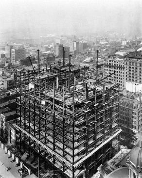 The building&nbsp;under construction.