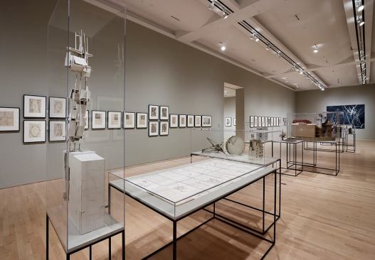 Installation view of 'Lebbeus Woods, Architect,' San Francisco Museum of Modern Art, February 16–June 2, 2013; organized by the San Francisco Museum of Modern Art.
