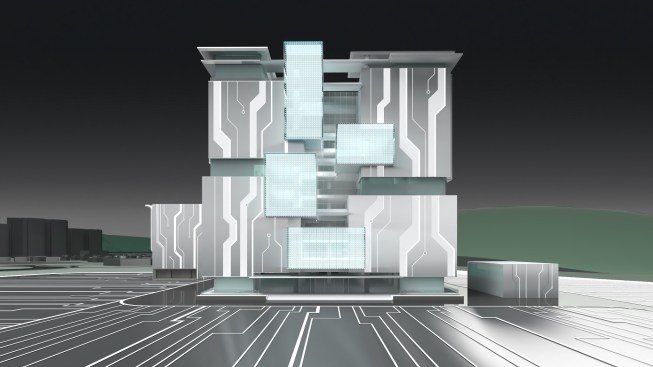 Technological and futuristic architectural form