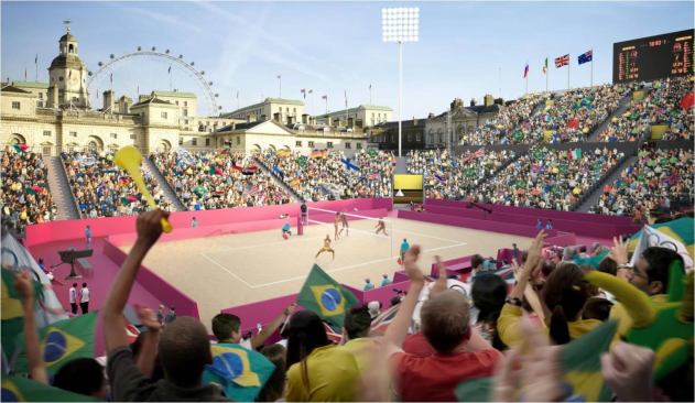 2012 London Olympic Beach Volleyball Venue at Horse Guards Parade