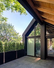 RHEINZINK-GRANUM dark gray basalte zinc... "transcends an abstraction to make an engaging experiential typology.