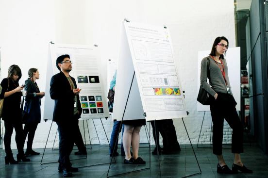 Graduate students presented their research on posters.