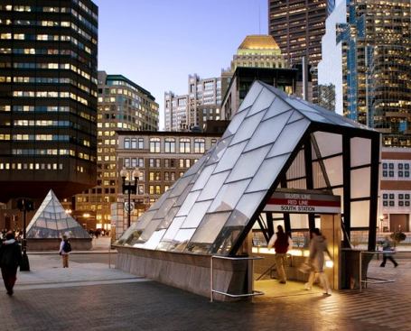 South Station T Headhouses, Boston, by Machado and Silvetti Architects.