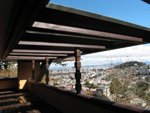 Second story porch, east elevation, from south.