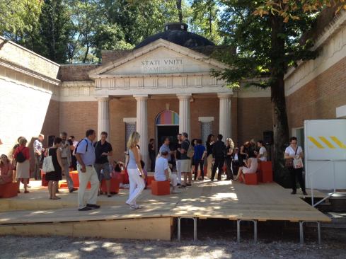 The courtyard at the Delano & Aldrich–designed U.S. Pavilion at the Venice Biennale plays host to Commonplace, an installation by Interboro Partners based on the passarelle (the emergency sidewalks deployed during Venice's legendary floods). Commonplace will host a series of programs and informal gatherings during the Biennale, after which the installation will be disassembled and the components given to the city of Venice to be deployed around the urban environment.